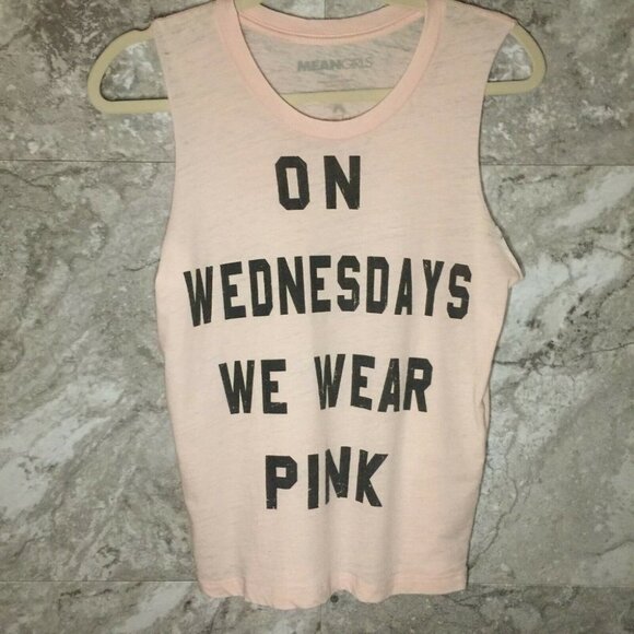 MEAN GIRLS Size S Small On Wednesdays We Wear Pink - Picture 1 of 7